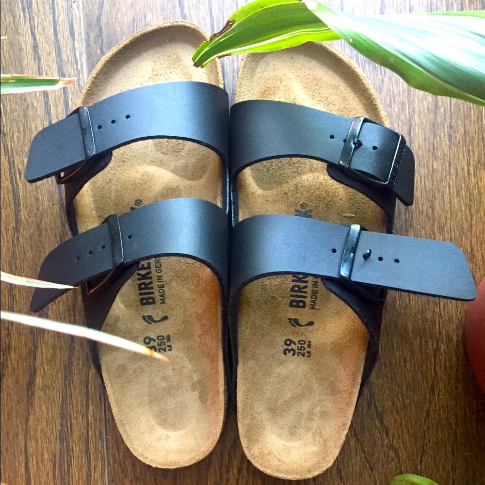 Birkenstock Birko Flor Black Sandals Ladies 8